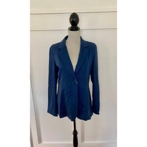 Caractere Blazer Midnight Blue Size 46 Single Button Front Party Formal Classic